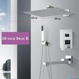 EYN Podometni tuš panel iz medenine | Tuš panel PT04042 — Gibljiv — 20 cm | Shoptok.si