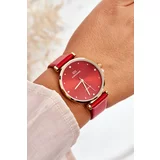 Kesi Women's watch on a leather strap Giorgio&Dario GDM230411 red