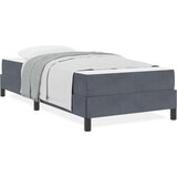 Postelja boxspring z vzmetnico Temno siva 80 x 210 cm Žamet | Shoptok.si