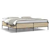 Furnova Posteljni okvir sonoma hrast 180x200 cm inž. les in kovina, (21942894) | Shoptok.si