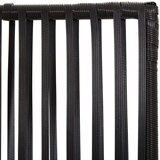 vidaXL Sobna pregrada s 4 panela crna od poliratana | shoptok.hr