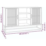  Komoda bijela 105 x 30 x 65 cm od konstruiranog drva | shoptok.hr