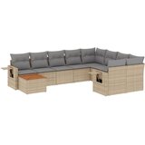 Maison Chic Seti vrtnega pohištva - Vrtna garnitura - Vrtni pohištvo set 10-delna z blazinami bež poli ratan, (21811713) | Shoptok.si