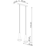  Obesna svetilka REA 2 beton, (21348043) | Shoptok.si