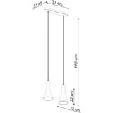  Sollux SL.1224 - Luster na sajli REA 2xE14/12W/230V beton | Eponuda.com