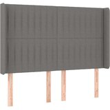  Posteljno vzglavje temno sivo 147x16x118/128 cm blago, (20933540) | Shoptok.si