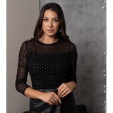 Gemre Black mesh blouse with shiny dots Eldisa | shoptok.hr