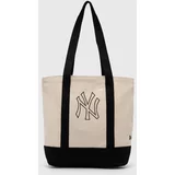New Era Bombažna torba MLB MICRO NEW YORK YANKEES bež barva, 60356996