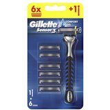 Gillette sensor 3 brijač 1 kom + 6 dopuna | ePonuda.com