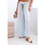 Kesi Włoski Women's wide-leg viscose trousers blue Cijene