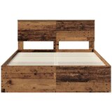  Okvir za krevet s uzglavljem Staro drvo 135 x 190 cm | shoptok.hr