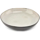 Črna/bež skleda iz kamenine ø 32 cm Lunar –