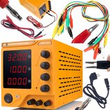 Rosfix Laboratorijski napajalnik AmpRush RARES-3210 32V 10A + Komplet merilnih kablov s krokodilnimi sponkami 10kos. 50cm, (21656553) | Shoptok.si