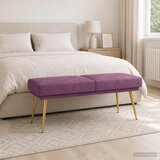  Klupa s dvostrukim slojem Ljubičasta 120 x 45 x 46 cm Baršun | Eponuda.com