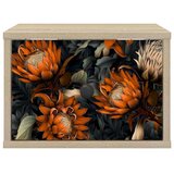  Wall-mounted noćni ormarić LOCHEM 2 kom. Hrast sonoma - Hrast sonoma Narančasti uzorak 2 | shoptok.hr