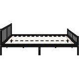  Okvir za krevet od masivnog drva crni 160 x 200 cm | Eponuda.com