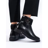 W. POTOCKI Black low boots with flat heels Potocki