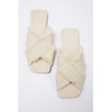 Trendyol Shoes ženske papuče Takss25Te00043, krem | Eponuda.com