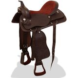 Western Sedlo, Uzda i Obujmica Prava Koža 17 " Smeđe | Eponuda.com