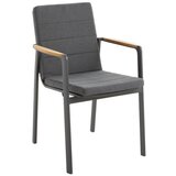 Premium Living STOL tikovina aluminij antracit, temno siva | Shoptok.si