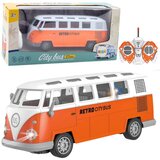 Rc Avto na daljinsko upravljanje Retro City z svetlobnimi učinki 1:30 - oranžna | Shoptok.si