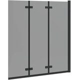  Sklopiva tuš kabina Crna 130 x 138 cm ESG staklo i aluminij | shoptok.hr