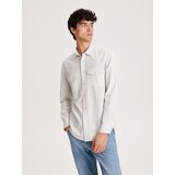 Reserved črtasta srajca regular fit - bela | Shoptok.si