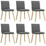 vidaXL Jedilni stoli 6 kosov temno sivo blago, (21822444) | Shoptok.si
