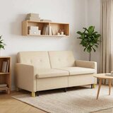  Krevet-sofa na razvlačenje Krem Tkanina | shoptok.hr