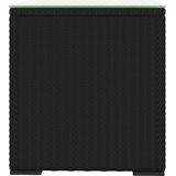  Bočni stolić crni 40 x 37 x 40,5 cm poliratan i kaljeno staklo | Eponuda.com