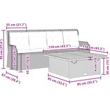  3-dijelni set vrtnih sofa od poliratana s jastucima bež | shoptok.hr
