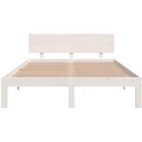 Okvir za krevet od masivne borovine bijeli 150 x 200 cm king | shoptok.hr