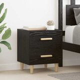 vidaXL Ormarić za krevet s ladicama 2 pcs Crni hrast 40 x 35 x 47.5 cm | shoptok.hr