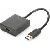 Digitus Prijenosno računalo, Televizor, monitor, USB 3.0, Video Adapter [1x Muški konektor USB 3.0 tipa A - 1x Ženski konektor HDMI] Crn