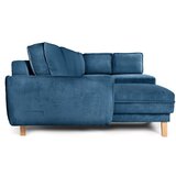 Bonami Selection Plava sklopiva kutna garnitura od samta (s desnim kutom/u obliku slova "U") Tori – | shoptok.hr