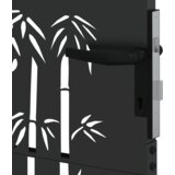 vidaXL Vrtna vrata Drugo Črna 105 x 150 cm Jeklo s prašnim premazom | Shoptok.si