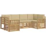  Set vanjskih sofa 5 pcs Bijela i Bež 245 x 128,5 x 73 cm | Shoptok.si