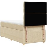  Krevet s oprugama i madracem krem 90 x 200 cm od tkanine | shoptok.hr