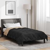  Ljetni pokrivač Crna i taupe 200 x 155 cm Mikrovlakna | shoptok.hr