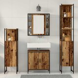 Set namještaja za kupaonicu 4 pcs Smeđa 33 x 33 x 185.5 cm | shoptok.hr