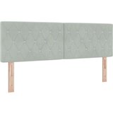 Box Spring Krevet s Madracem &amp LED Svjetlom Svjetlosiva 140x200 cm Baršun | shoptok.hr