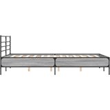  Okvir za krevet boja hrasta 120x190cm konstruirano drvo i metal Siva 120 x 190 cm | Shoptok.si