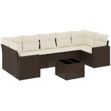  8-dijelni set vrtnih sofa s jastucima smeđi od poliratana | Eponuda.ba