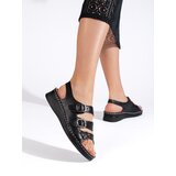 Shelvt Women's Black Sandals With Buckles Cijene