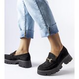 Gemre Black loafers with buckle and rhinestones Gaiola | Shoptok.si