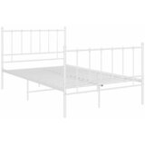 Okvir za krevet bijeli metalni 120 x 200 cm | shoptok.hr