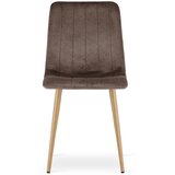 Lava stolica - tamnosmeđi baršun / noge od hrasta x 2 | shoptok.hr