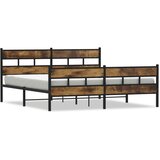  Metalni okvir kreveta bez madraca boja hrasta 183x213 cm | shoptok.hr