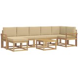  Set vanjskih sofa 8 kom. Bijela i bež Poliester | shoptok.hr