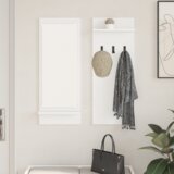 vidaXL Vješalica za kapute na zidu s policom s pohranom s ogledalom Bijela 70 x 10 x 90 cm | shoptok.hr